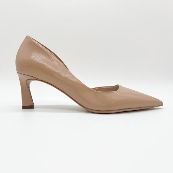 NEW! Franko Sarto Tana Leather Half d'Orsay Heel Women's Size 8.5 - Tan/Sand - Picture 5 of 8